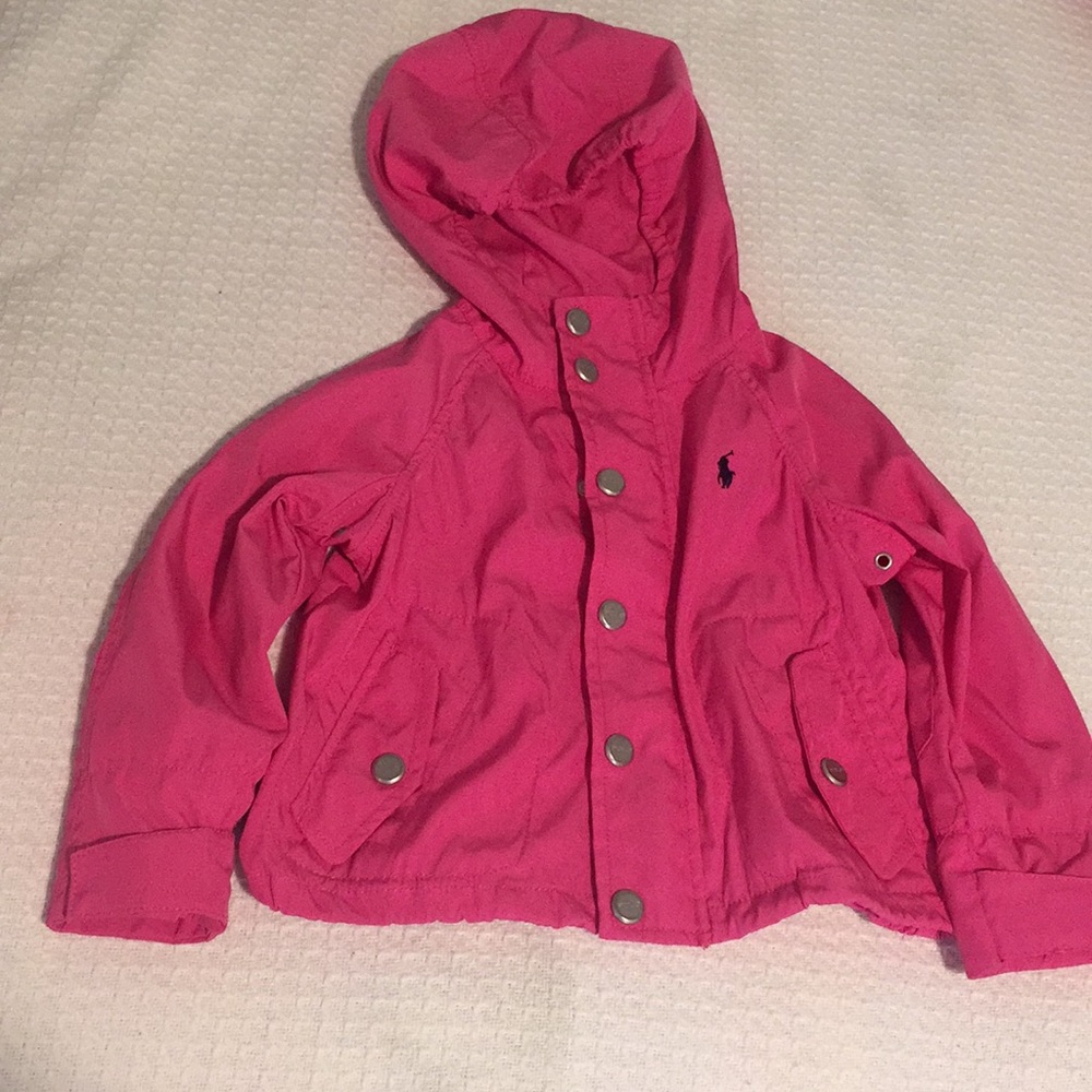 Ralph Lauren pink rain jacket size 2T